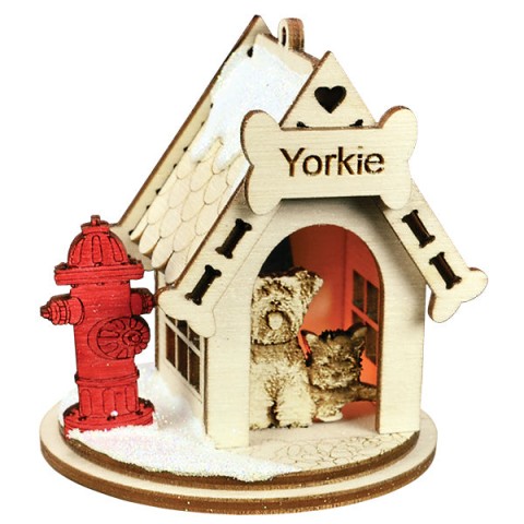 Ginger Cottages K9 Wooden Ornament - Yorkshire Terrier